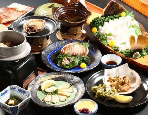 鮑グレードアップコース