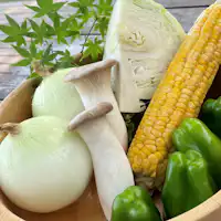 คอร์สบาร์บีคิวเนื้อวัวอาวาจิ ภาพผัก