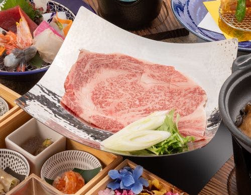【お食事】熊野牛の厚切りしゃぶしゃぶ
