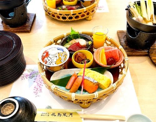 朝食花かご