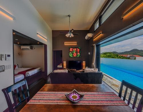 デラックスヴィラリビングからの眺め