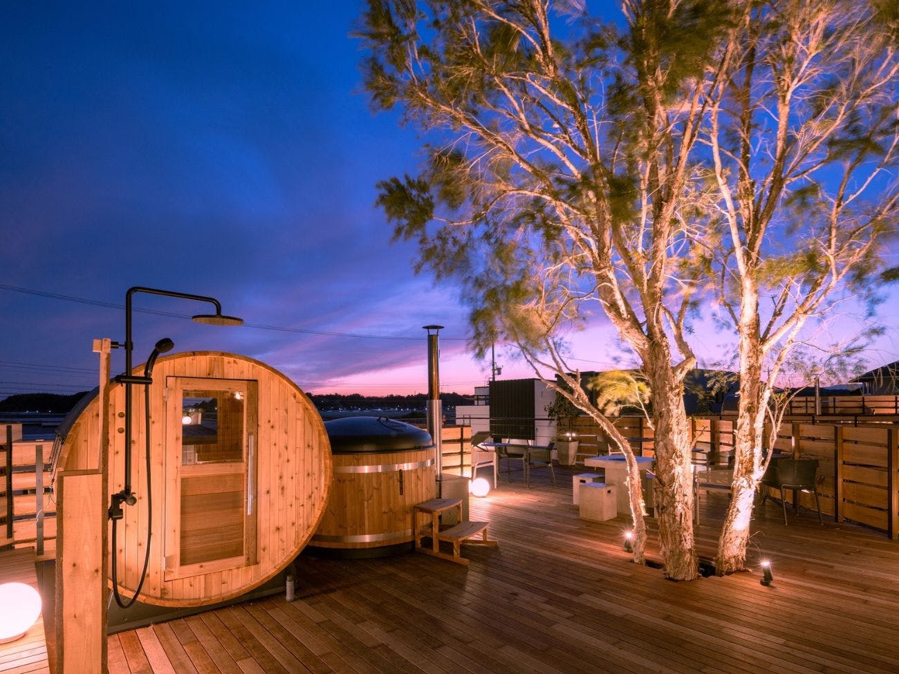 ซาวน่าที่มีแสงไฟ