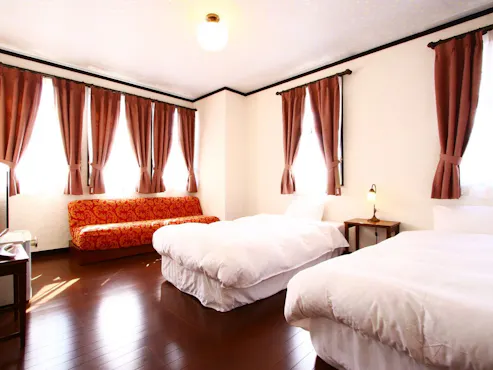 ห้องพักแบบเตียงคู่◆เป็นห้องมุมที่มีแสงส่องถึง