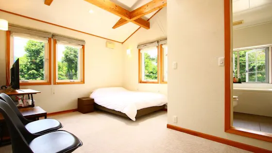 ห้องพัก 2F Double◆พร้อมห้องน้ำและห้องสุขาในตัว