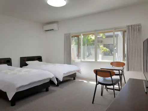 *【อาคารเสริม_The H】ห้องพักปลอดบุหรี่ เตียงคู่