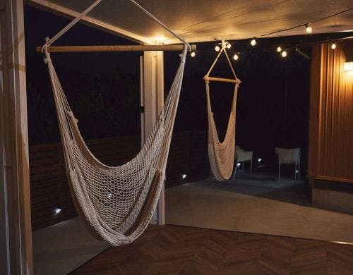 ハンモック　夜