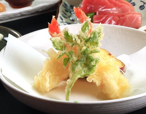 【夕食 季節の天ぷら】