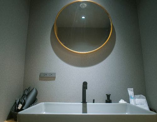 3Dプリンター棟の独立洗面台