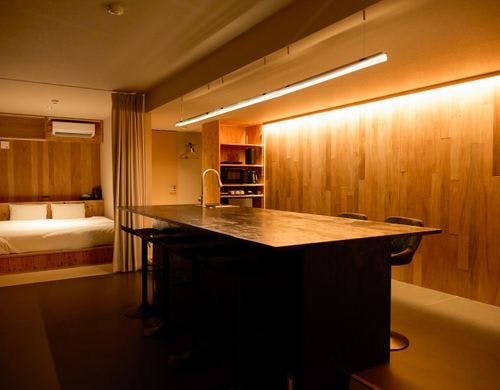 最大1棟6名のGlambase客室は