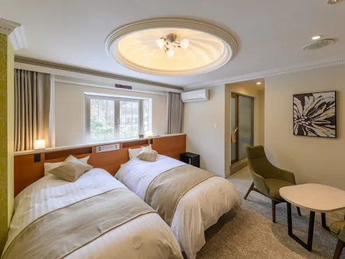 【มาตรฐาน】ห้องพักเตียงคู่พร้อมน้ำพุร้อน