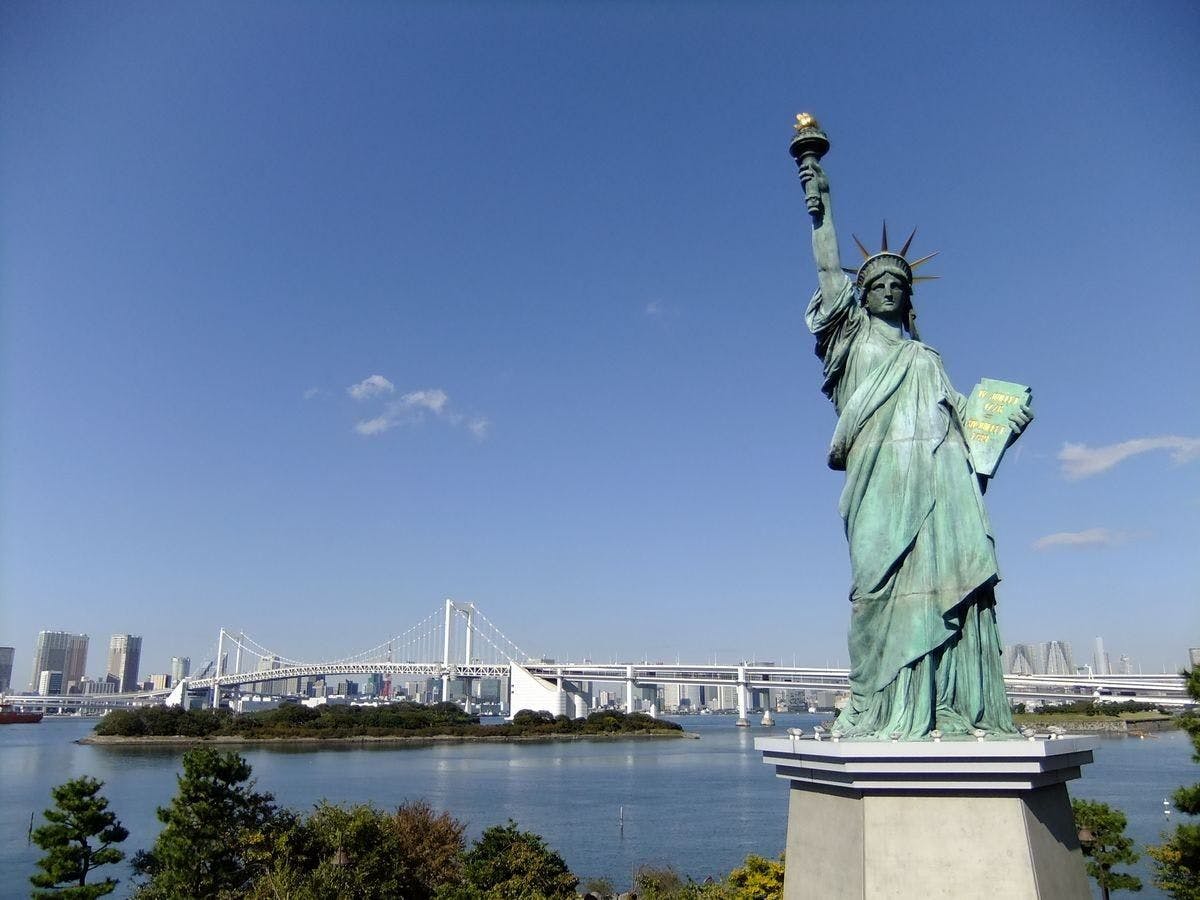 Statue of Liberty and Rainbow Bridge