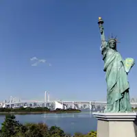 Statue of Liberty and Rainbow Bridge