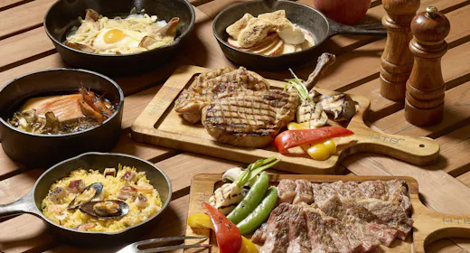 【本格アウトドアグリル】森の中で味わうワンランク上のメニュー「プレミアム」プラン<2食付>