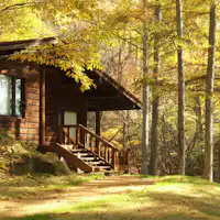 秋のコテージエリア