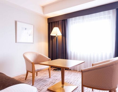 エアポートビューデラックスツイン　ベッド