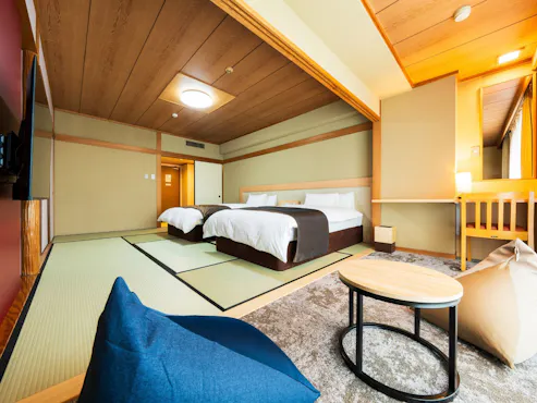 Kamar Twin Gaya Jepang Modern Lantai 3 【Bebas Rokok】