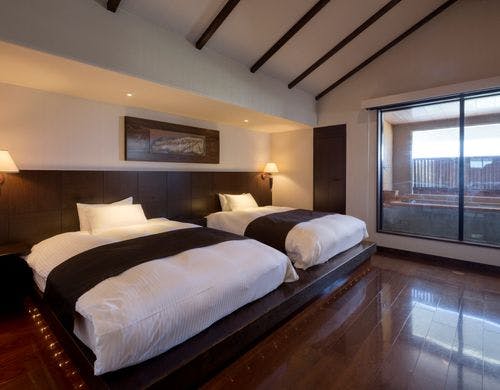 本館／「菊万葉」(半露天風呂付)