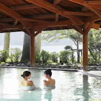 Mata air panas Tako River Hakone Tepi Danau