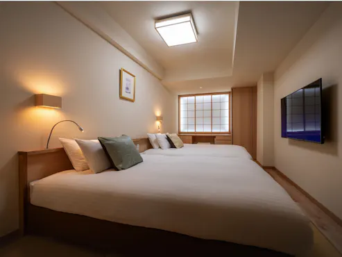 Kamar bergaya Jepang 20m² dengan tempat tidur (dalam ruangan)