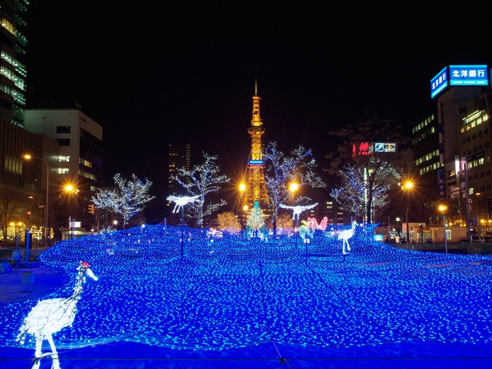 冬の大通公園　イルミネーション