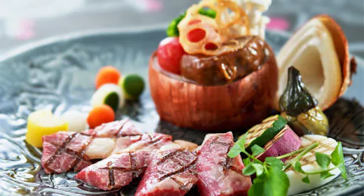【新潟県産牛のステーキorのどぐろの塩焼き】メインのお料理を選べる!美味プラン