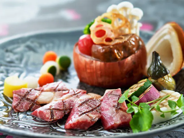 【新潟県産牛のステーキorのどぐろの塩焼き】メインのお料理を選べる!美味プラン