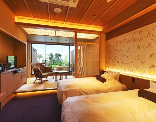 Aタイプ和モダン客室露天風呂付(露天風呂)