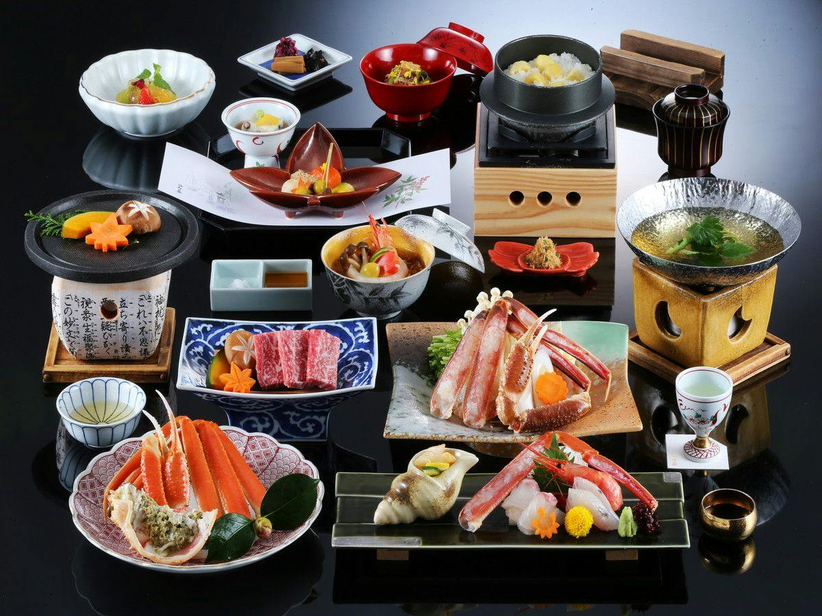 【松葉かに会席】＜一人松葉かに1杯相当！＞かに＆黒毛和牛＜夕食は部屋食＞