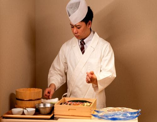 新客室での客前料理となります