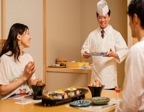 新客室での客前料理となります