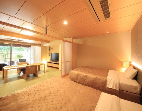 露天風呂付客室一例