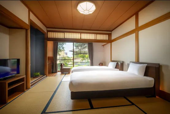 ห้องพักสไตล์ญี่ปุ่น (เตียงเดี่ยว Simmons 2 เตียง) ปลอดบุหรี่