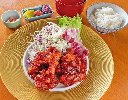 ヤンニョムチキン定食