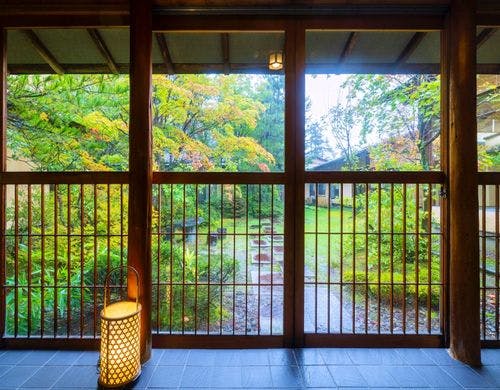 渡り廊下からの景色