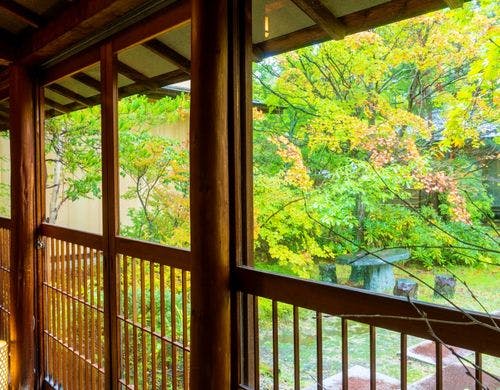 渡り廊下からの景色