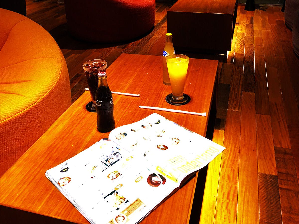 ラウンジで１Drinkサービス