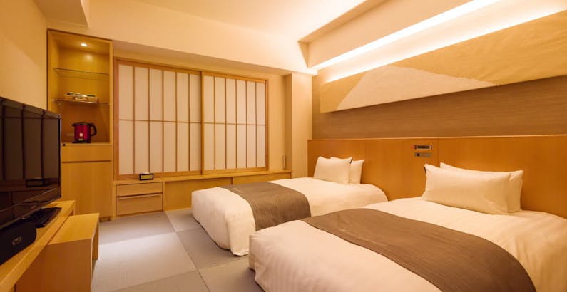 禁煙 畳敷きの和モダンなツイン 大人3名可 Pj 朝食付き 車で40分 富士サファリパーク入場券付プランプラン ココチホテル沼津 一休 Com