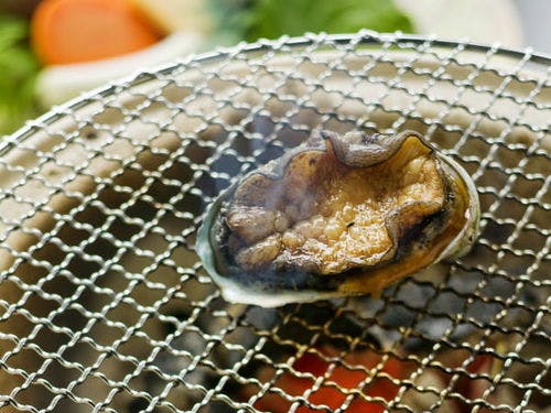 ■アワビの網焼き■