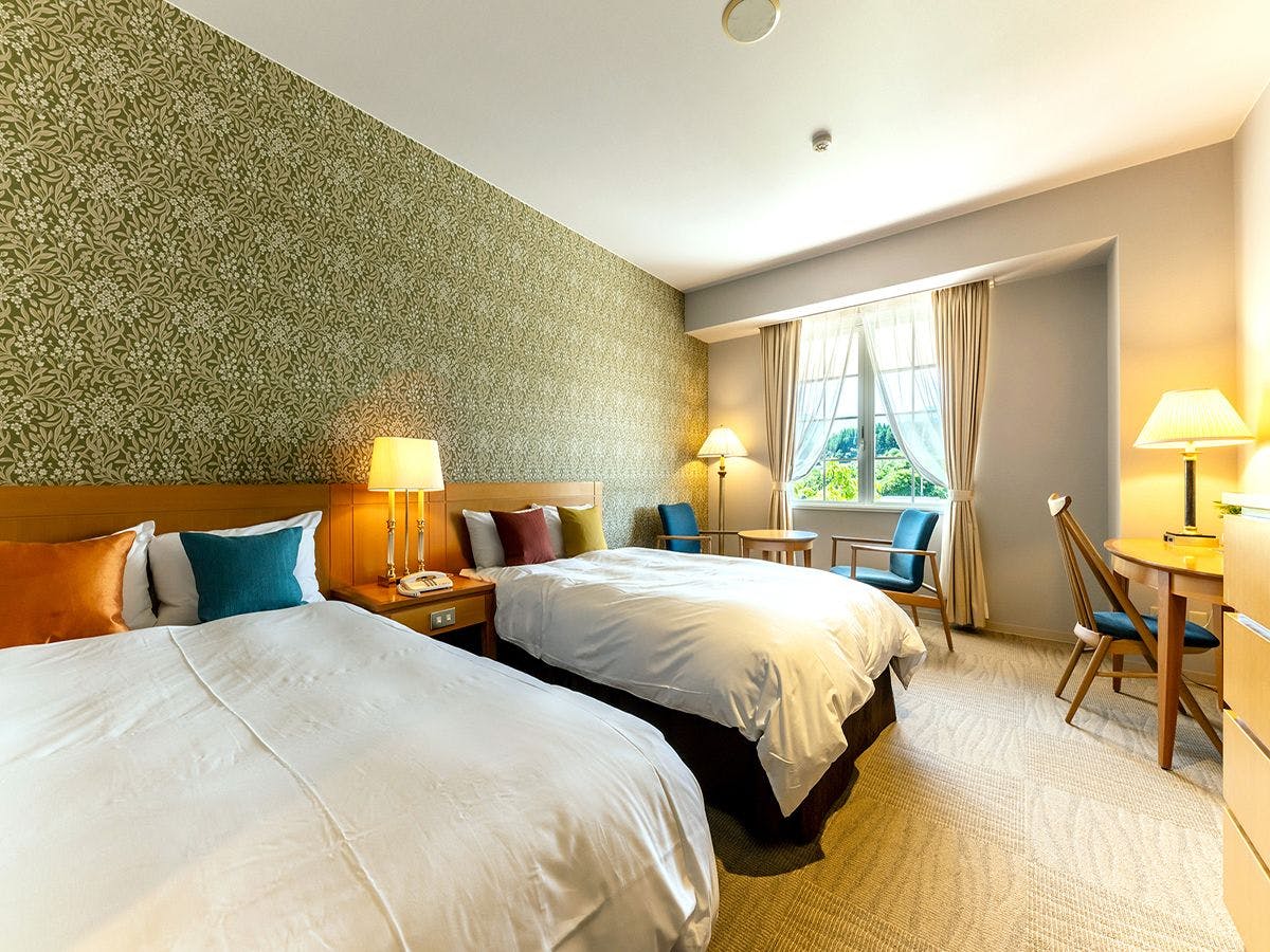 ตัวอย่างห้องพักแบบเตียงคู่มาตรฐาน