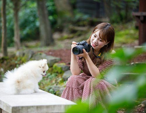 客室の目の前のお庭でのんびりお散歩
