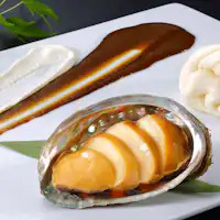 【Abalon Kukus Lembut dengan Dua Jenis Saus】