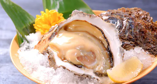 【料理グレードUP】初夏限定。今が旬の岩ガキを食す<岩ガキ・鮮魚刺盛り・鮑踊り焼き>