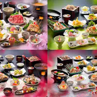 ตัวอย่างอาหารค่ำไคเซกิท้องถิ่นของไอซุ♪