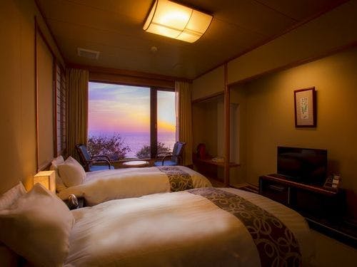 【潮亭】ツインベッド客室でゆったりと。