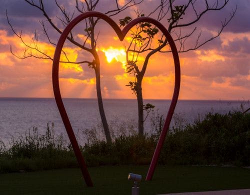 【間人テラス】夕暮れ時の幻想的な空と海
