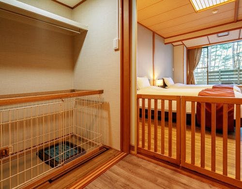 愛犬と一緒でもゆっくりとお泊まりいただけ