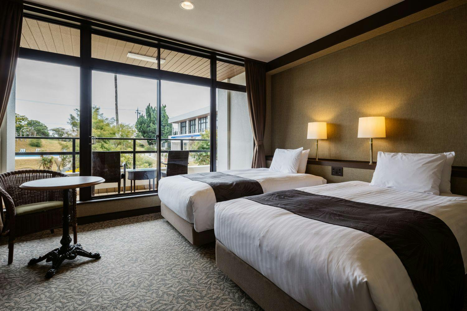 Pemandangan taman, Twin dengan balkon, lantai 2