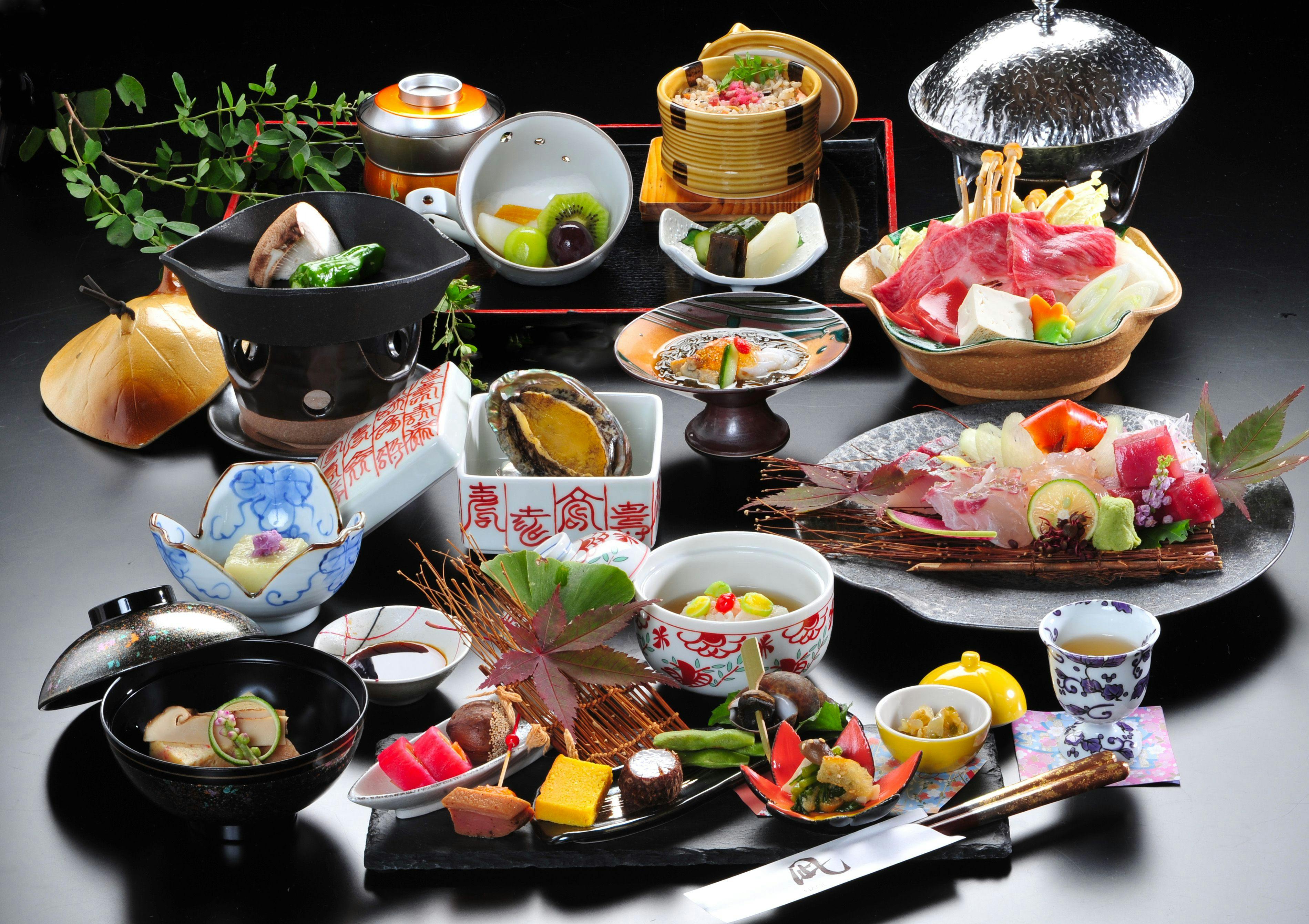 Hidangan Jepun Kaiseki - Satu contoh