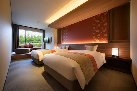 ห้องพักเตียงคู่สไตล์ตะวันตก 【ห้ามสูบบุหรี่】