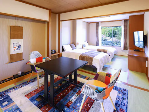 ■ห้องสไตล์ญี่ปุ่น 6 เสื่อ + เตียงคู่ <ห้องสไตล์ญี่ปุ่นและตะวันตก> ปลอดบุหรี่